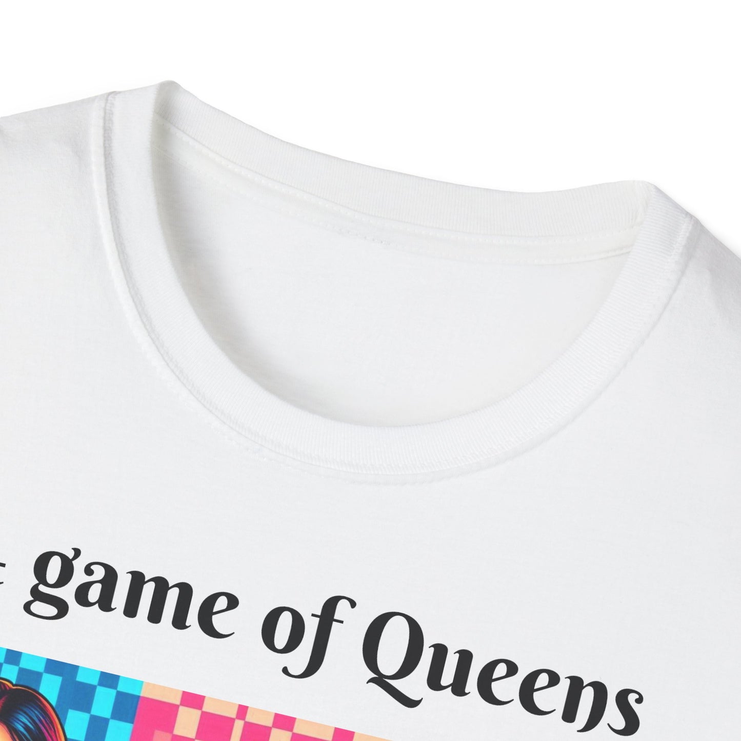Women's T-Shirt | A Game of Queens. A Game for Queens. | Bold & Stylish | Chess themed | Women's Softstyle T-Shirt