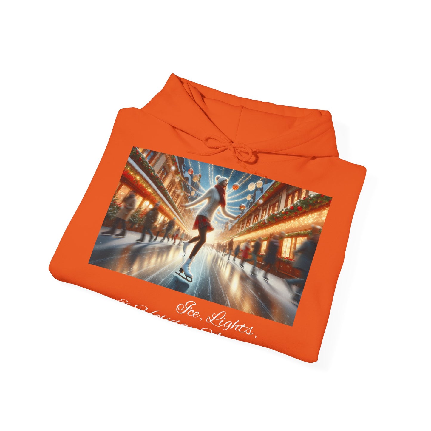 Women's Hooded Sweatshirt - Ice, Lights, & Holiday Nights! Design 02