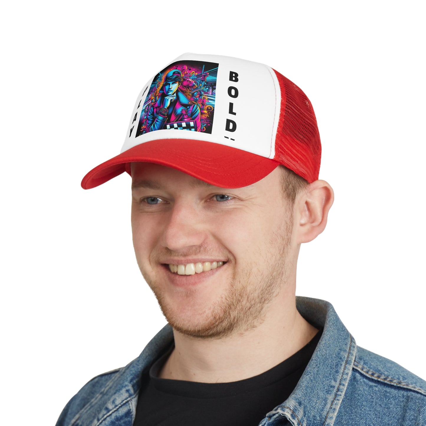 Men's Cap | Boys' Cap | Play Bold | Chess Themed | Cool & Stylish | Mesh Cap