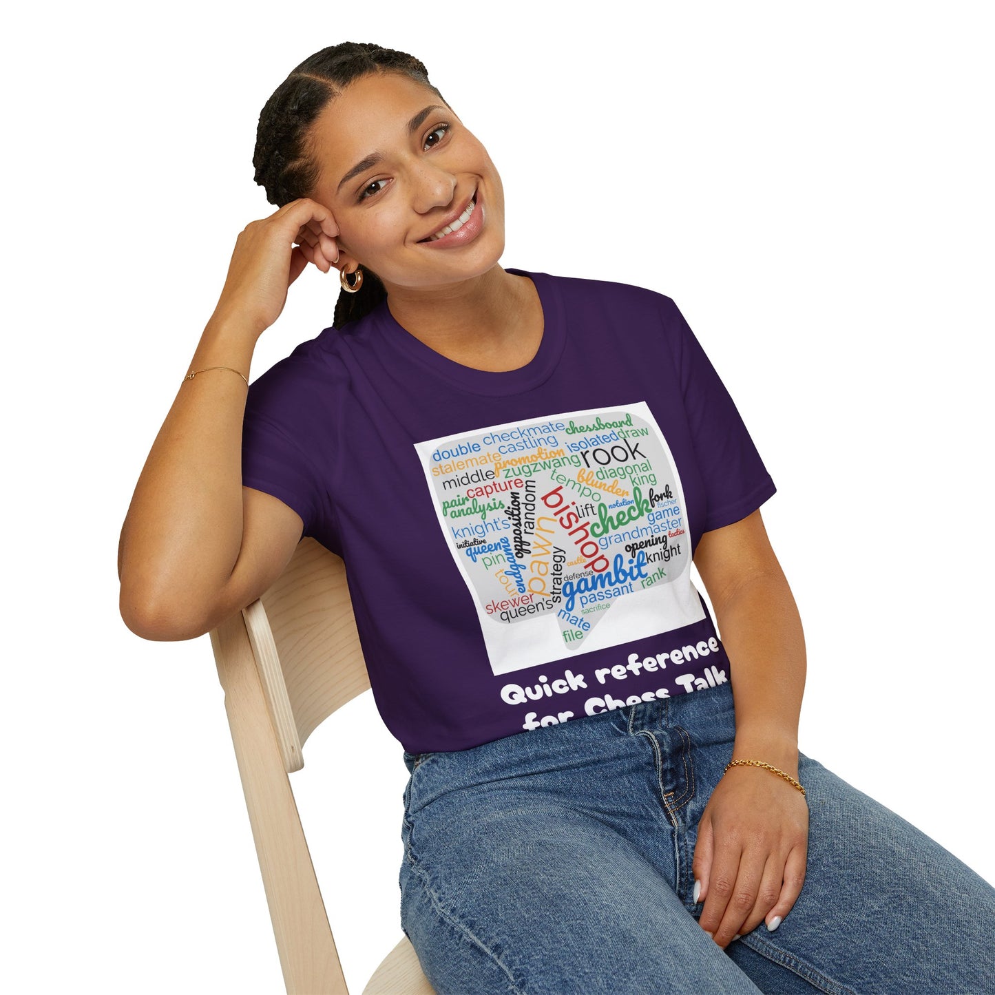 Women's T-Shirt | Quick Reference for Chess Talk | Funny | Chess themed | Women's Softstyle T-Shirt