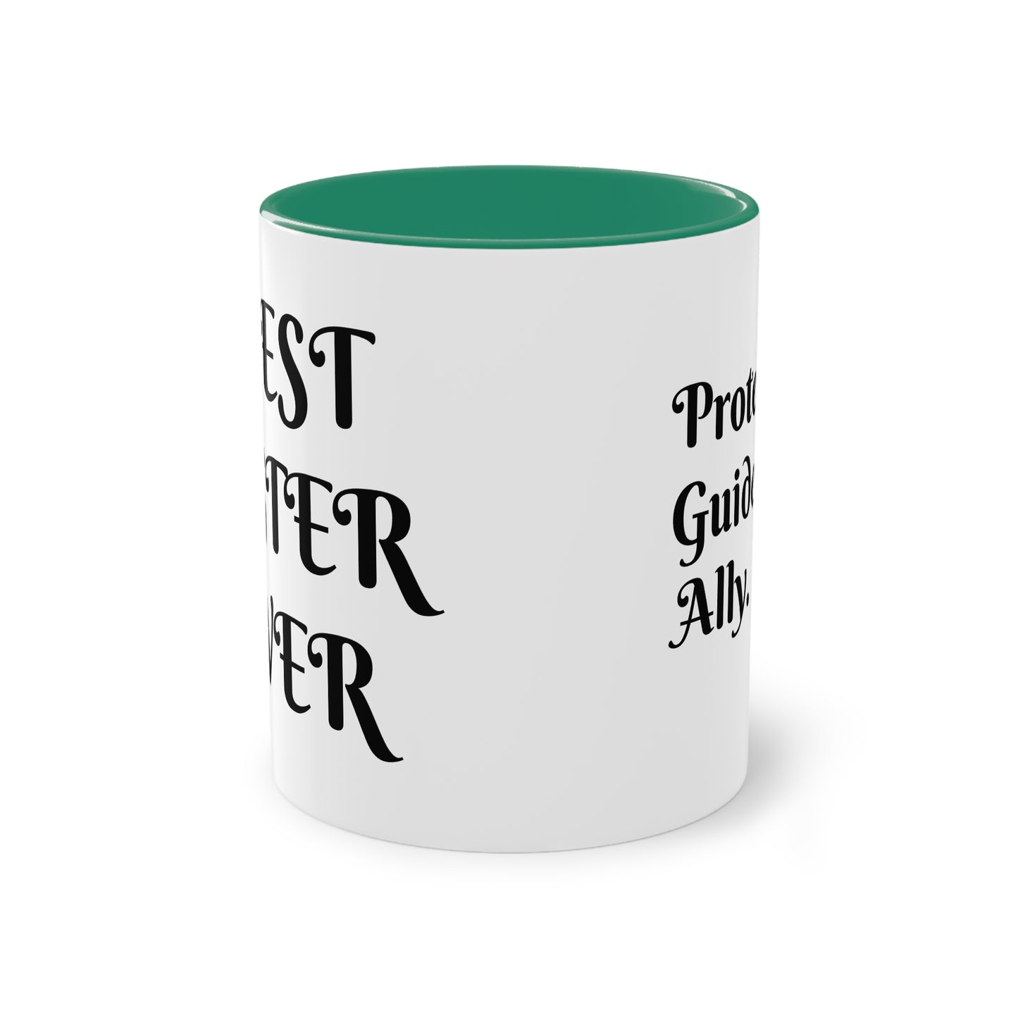Coffee Mug | Protector. Guide. Ally. BEST SISTER EVER | Two-Tone Coffee Mug, 11oz