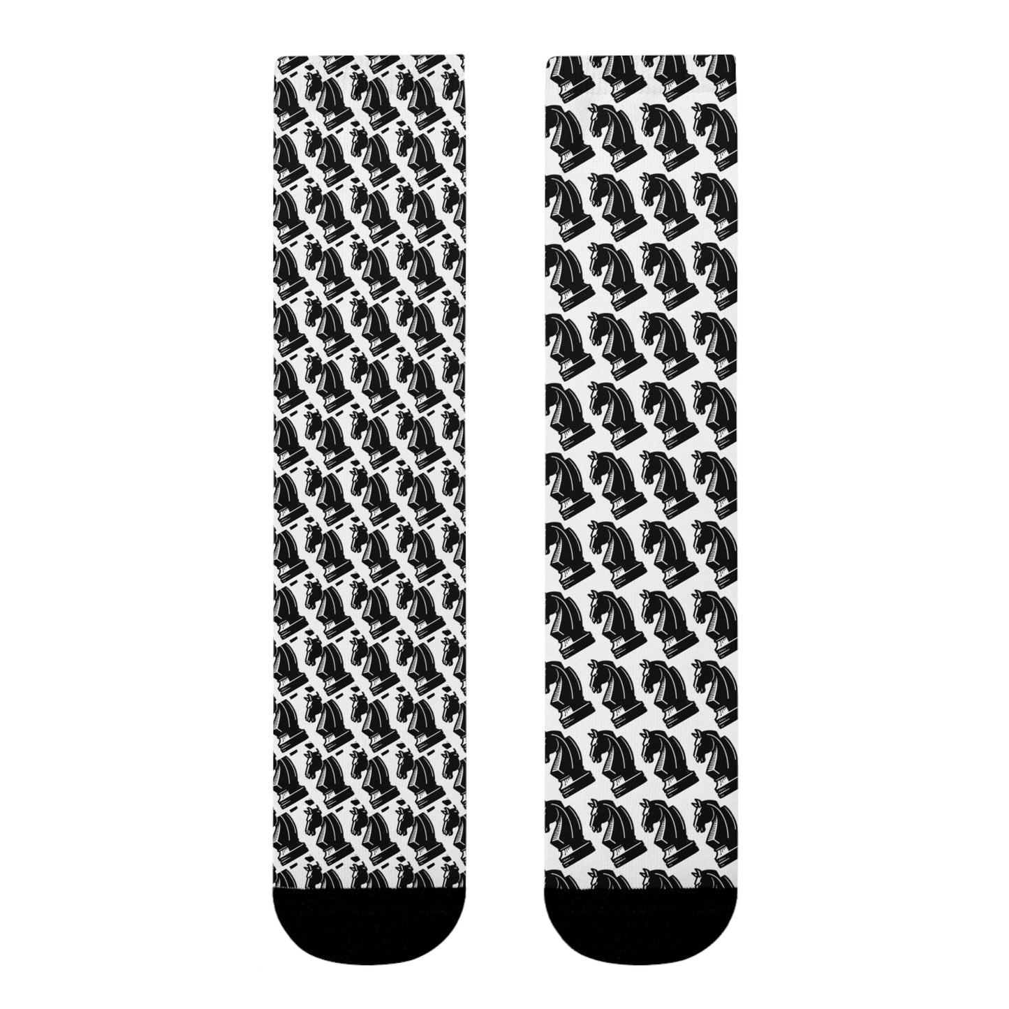Fun Socks | Knight Army | Chess themed | Cool & Stylish Sublimation Crew Socks (EU)
