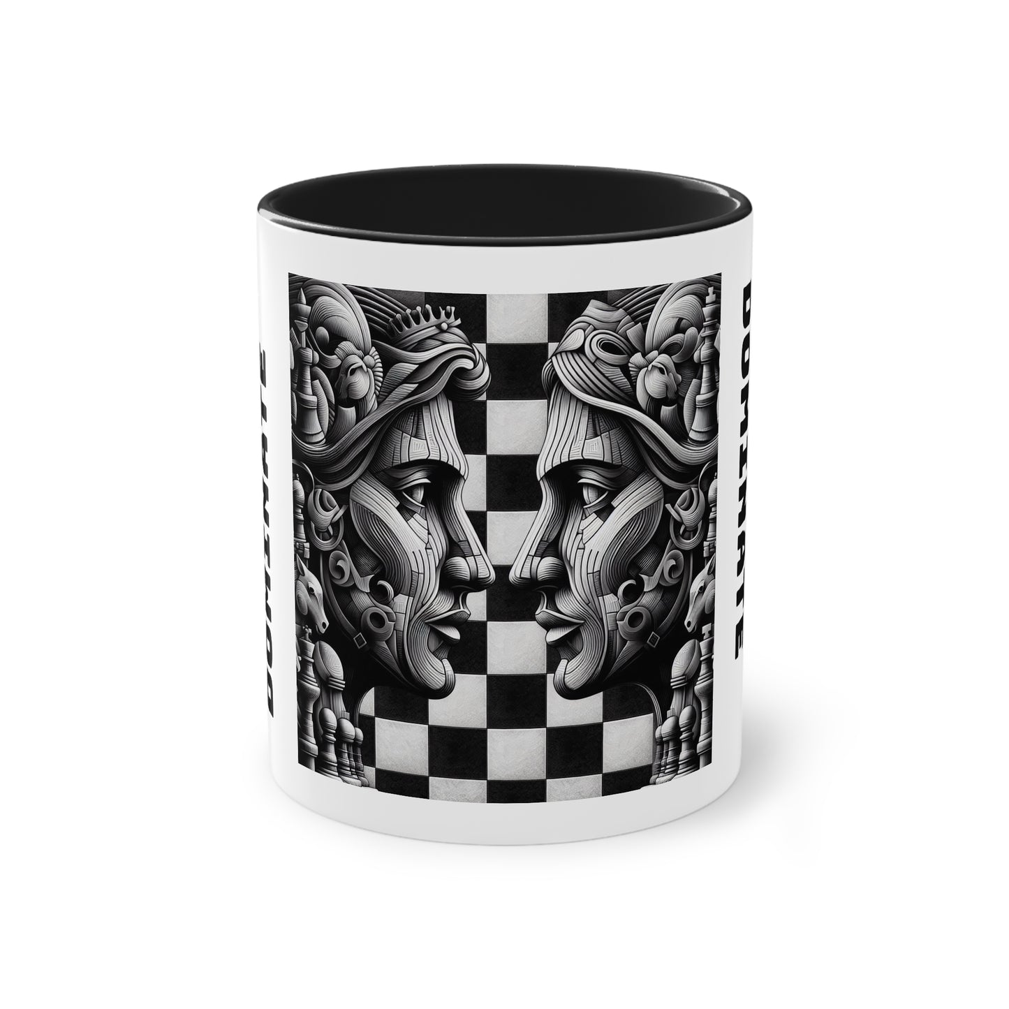Coffee Mug | Chess themed Coffee Mug | Strategize. Execute. Dominate. Coffee Mug | Two-Tone Coffee Mug, 11oz