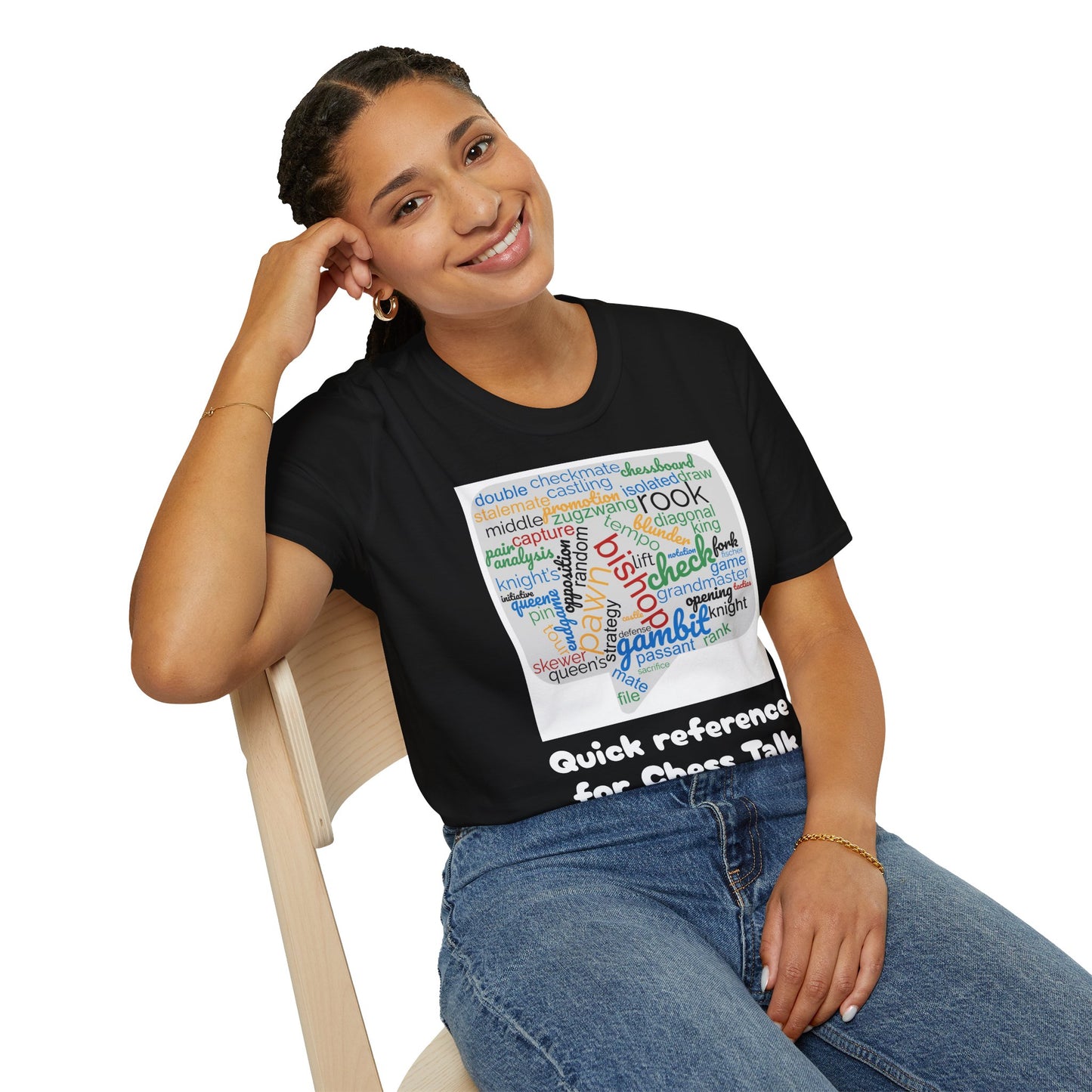 Women's T-Shirt | Quick Reference for Chess Talk | Funny | Chess themed | Women's Softstyle T-Shirt
