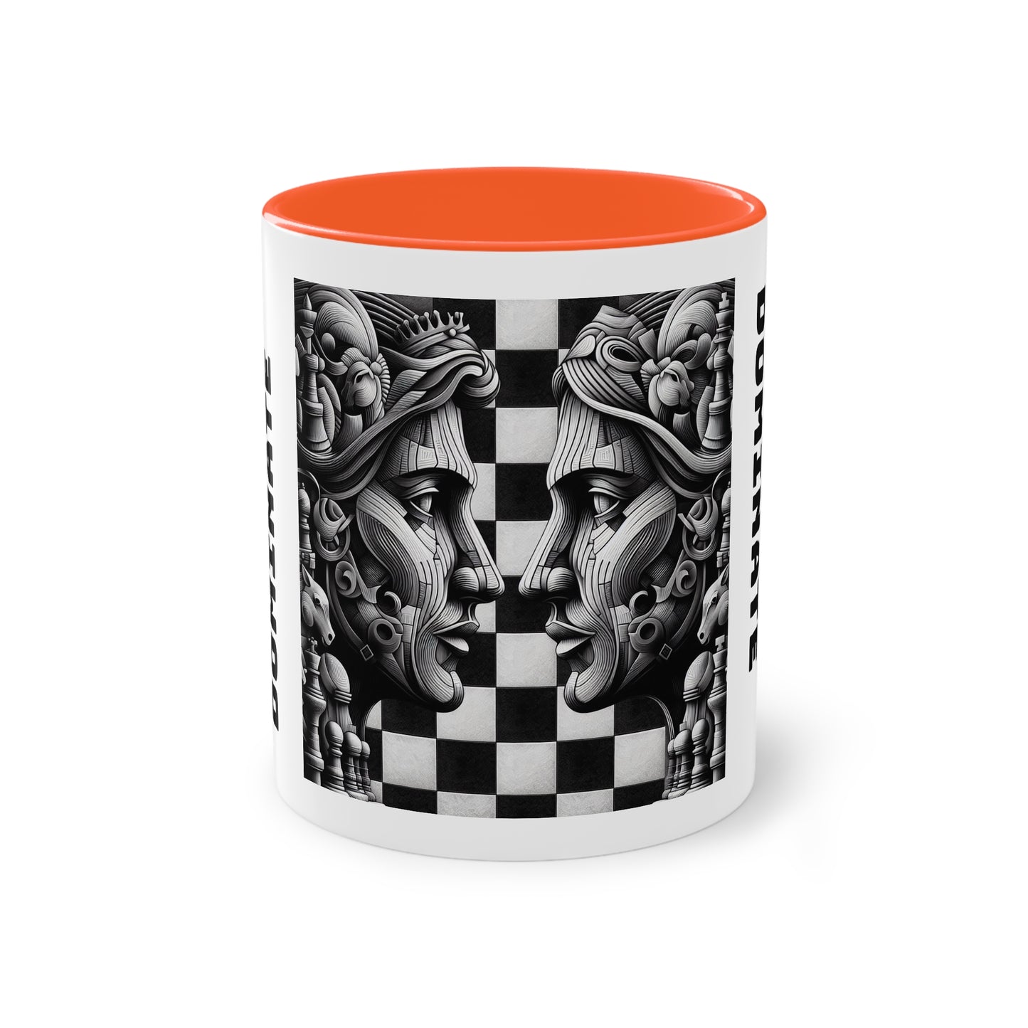 Coffee Mug | Chess themed Coffee Mug | Strategize. Execute. Dominate. Coffee Mug | Two-Tone Coffee Mug, 11oz