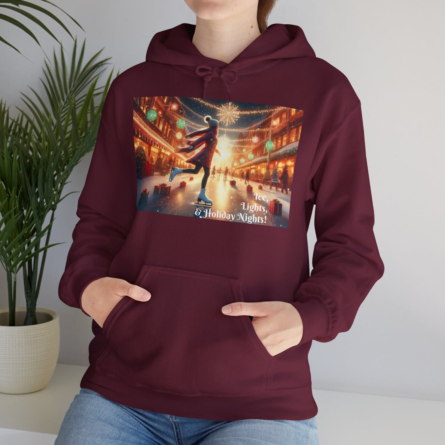 Women's Hooded Sweatshirt - Ice, Lights, & Holiday Nights!
