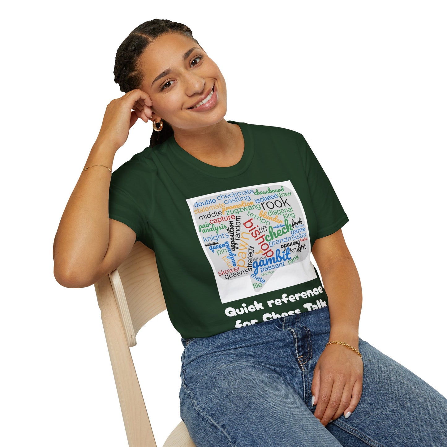 Women's T-Shirt | Quick Reference for Chess Talk | Funny | Chess themed | Women's Softstyle T-Shirt
