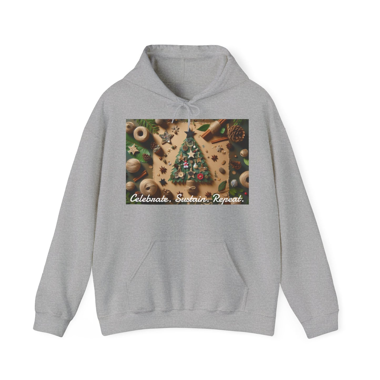 XXXL+ | Men's Hooded Sweatshirt - Celebrate. Sustain. Repeat.