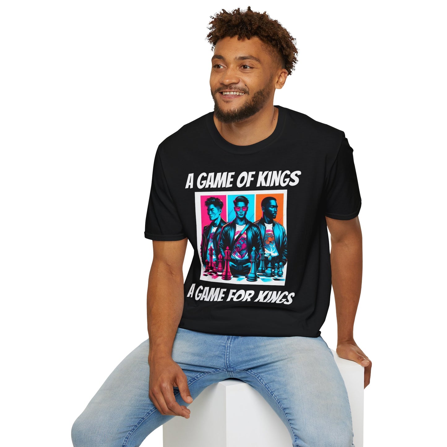Men's T-Shirt | A Game of Kings. A Game for Kings | Bold & Stylish | Chess Themed | Men's Softstyle T-Shirt