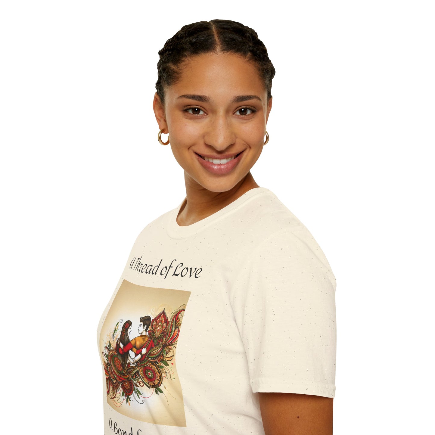 Women's T Shirt | A Thread of Love. A Bond for Life | Brother & Sister | India themed | Women's Softstyle T-Shirt