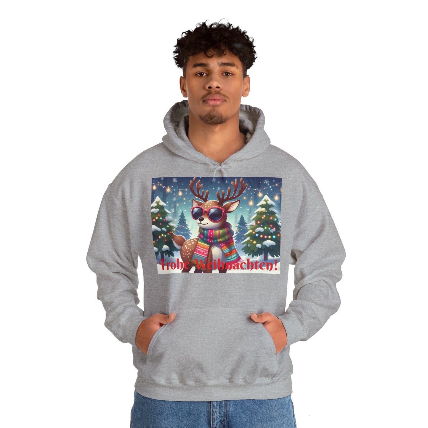 XXXL+ | Men's Hooded Sweatshirt - Frohe Weihnachten!