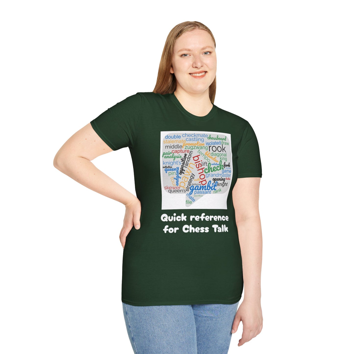 Women's T-Shirt | Quick Reference for Chess Talk | Funny | Chess themed | Women's Softstyle T-Shirt