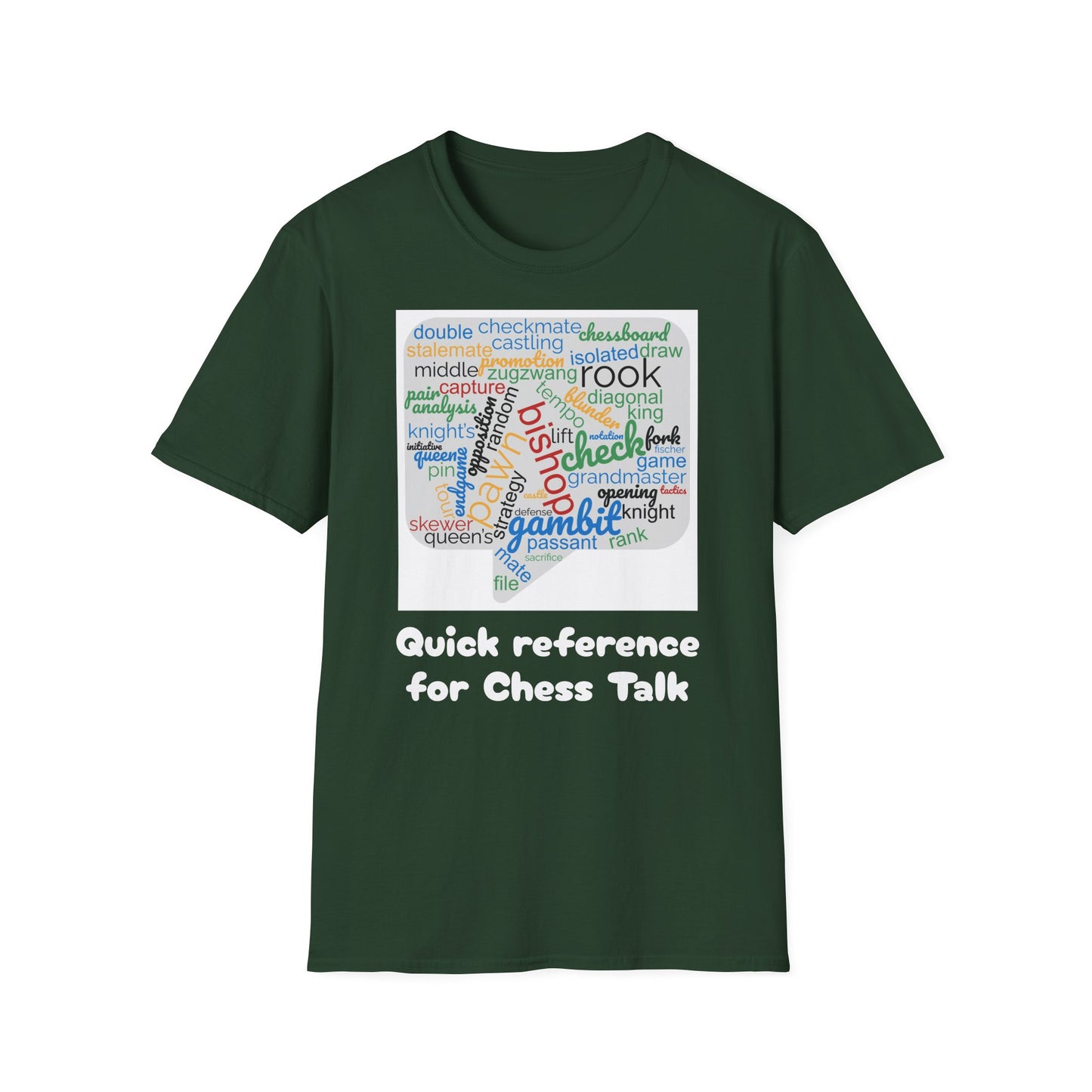 Women's T-Shirt | Quick Reference for Chess Talk | Funny | Chess themed | Women's Softstyle T-Shirt