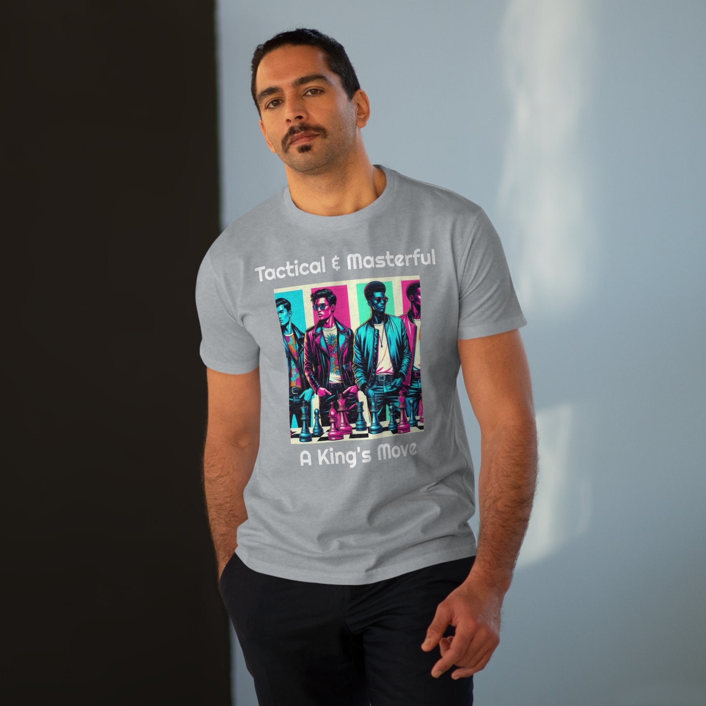 Men's T-Shirt | Tactical & Masterful - A King's Move | Bold & Stylish | Chess Themed | Men's Modern-fit Tee