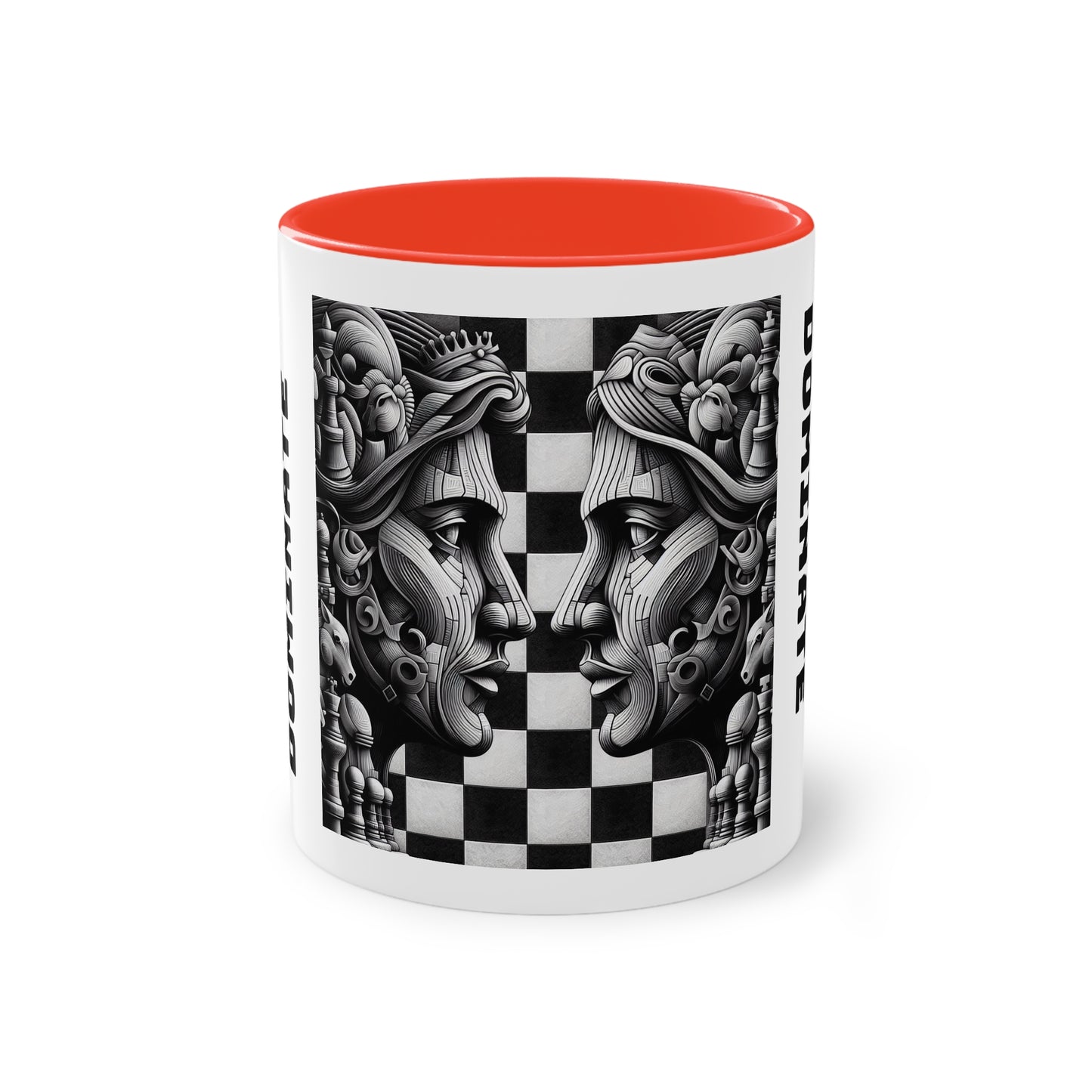 Coffee Mug | Chess themed Coffee Mug | Strategize. Execute. Dominate. Coffee Mug | Two-Tone Coffee Mug, 11oz