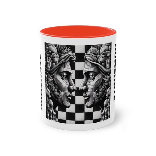 Coffee Mug | Chess themed Coffee Mug | Strategize. Execute. Dominate. Coffee Mug | Two-Tone Coffee Mug, 11oz