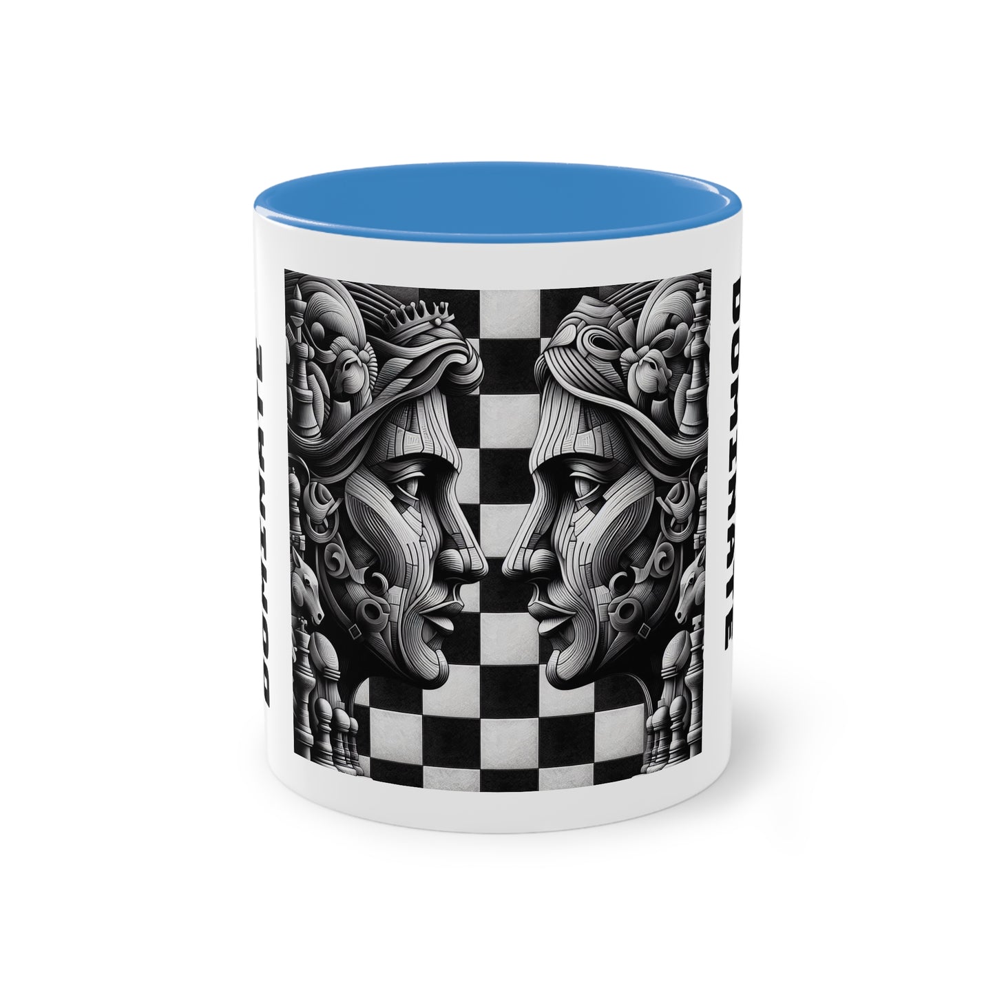 Coffee Mug | Chess themed Coffee Mug | Strategize. Execute. Dominate. Coffee Mug | Two-Tone Coffee Mug, 11oz