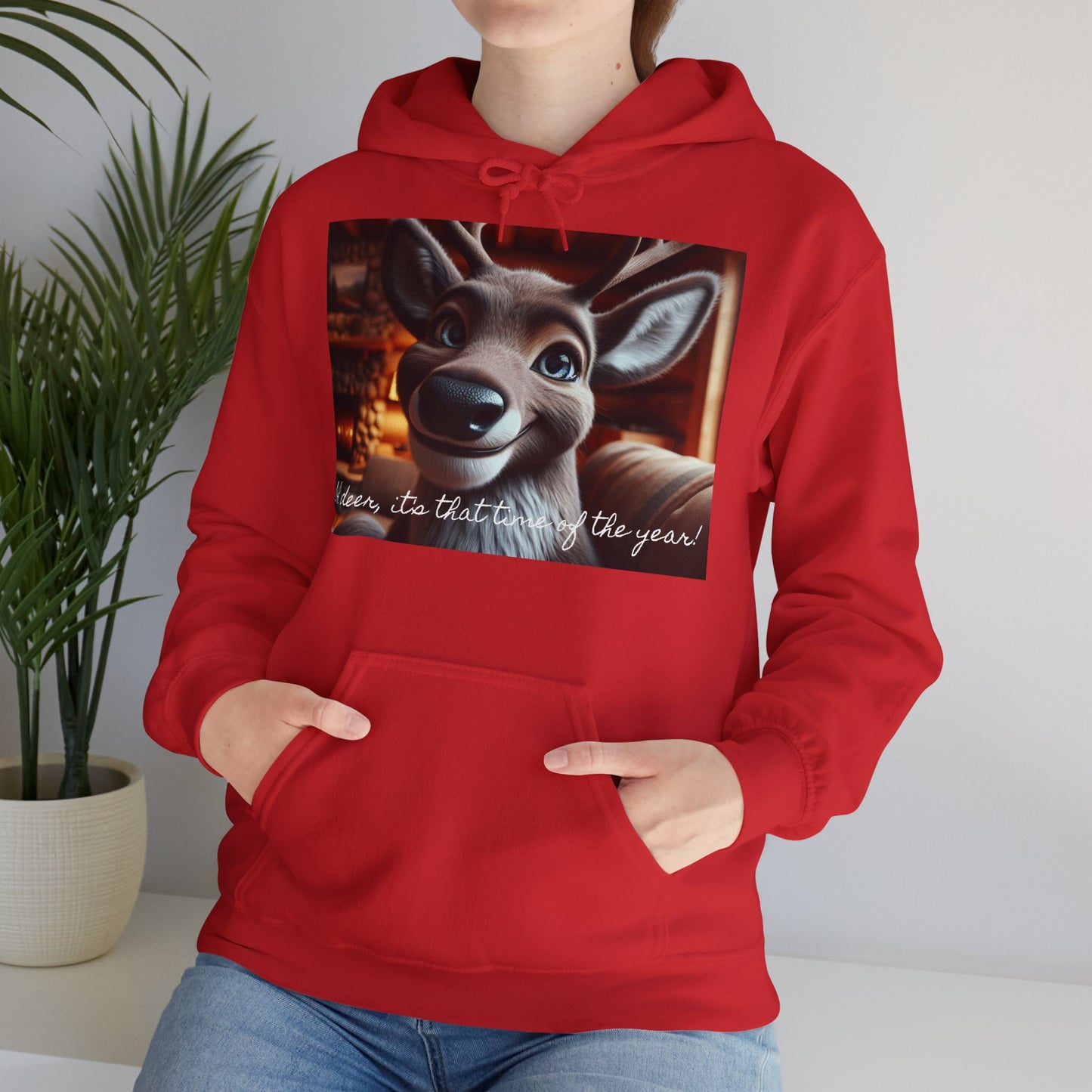 XXXL+ | Women's Hooded Sweatshirt - Oh deer, it's that time of the year!