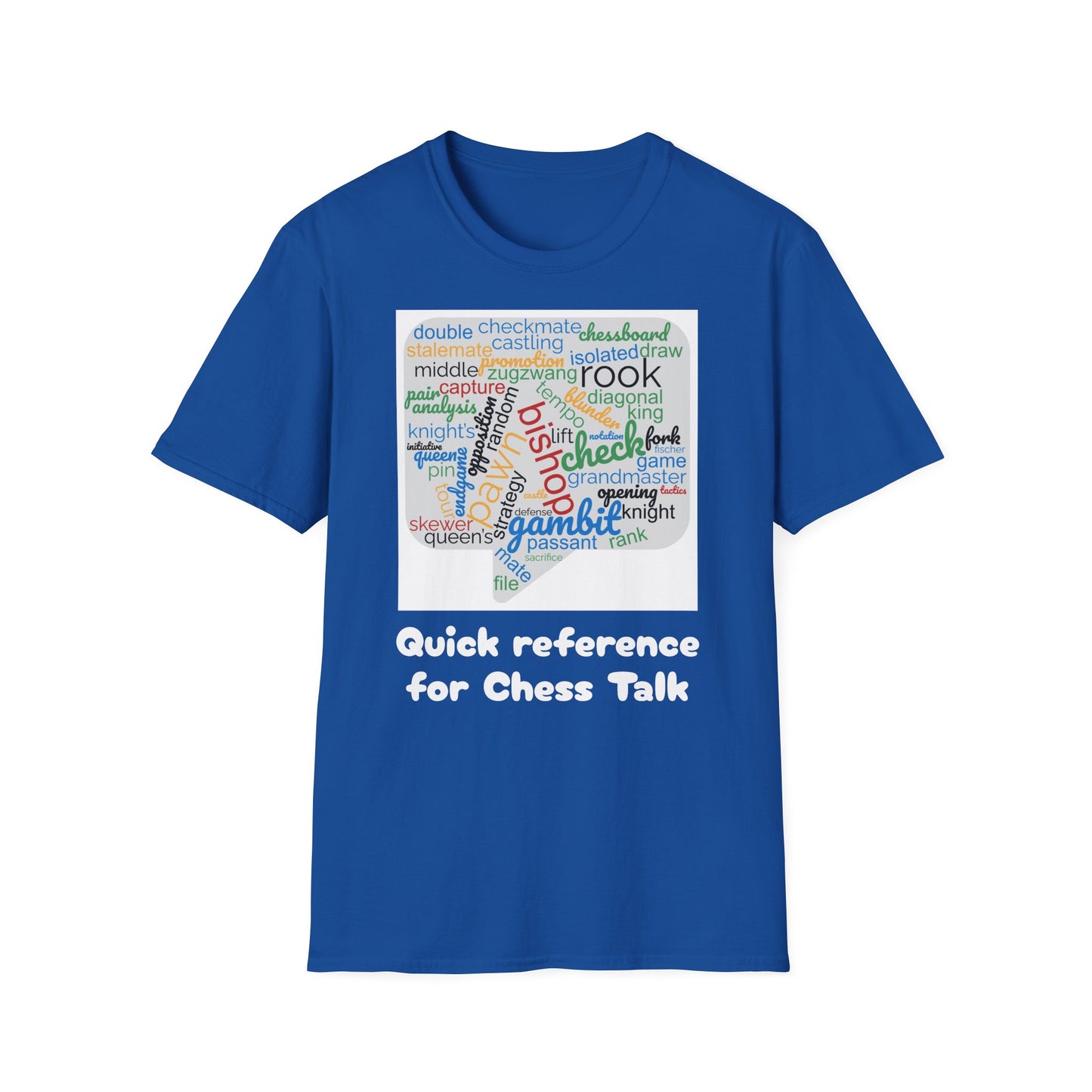 Women's T-Shirt | Quick Reference for Chess Talk | Funny | Chess themed | Women's Softstyle T-Shirt