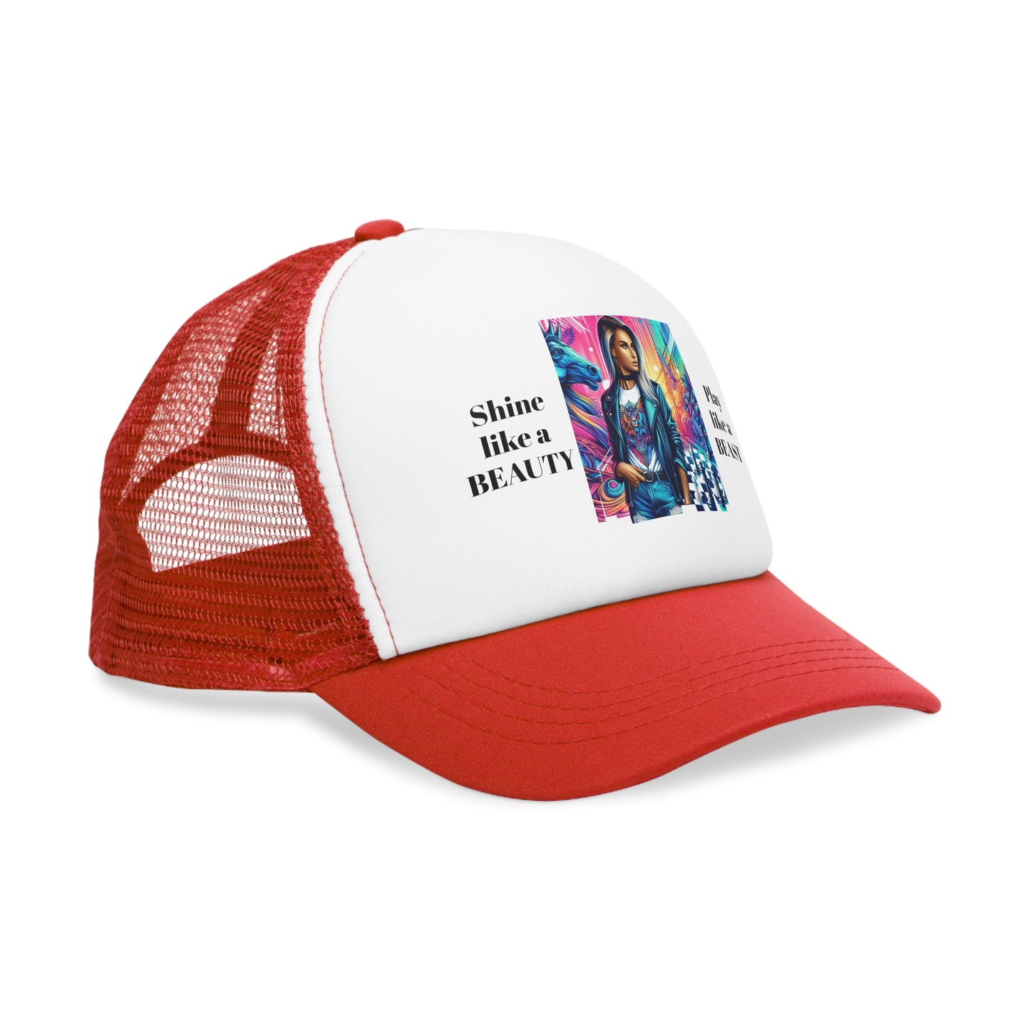 Womens' Cap | Girls' Cap | Shine like a Beauty, Play like a Beast | Chess Themed | Cool & Bold | Mesh Cap