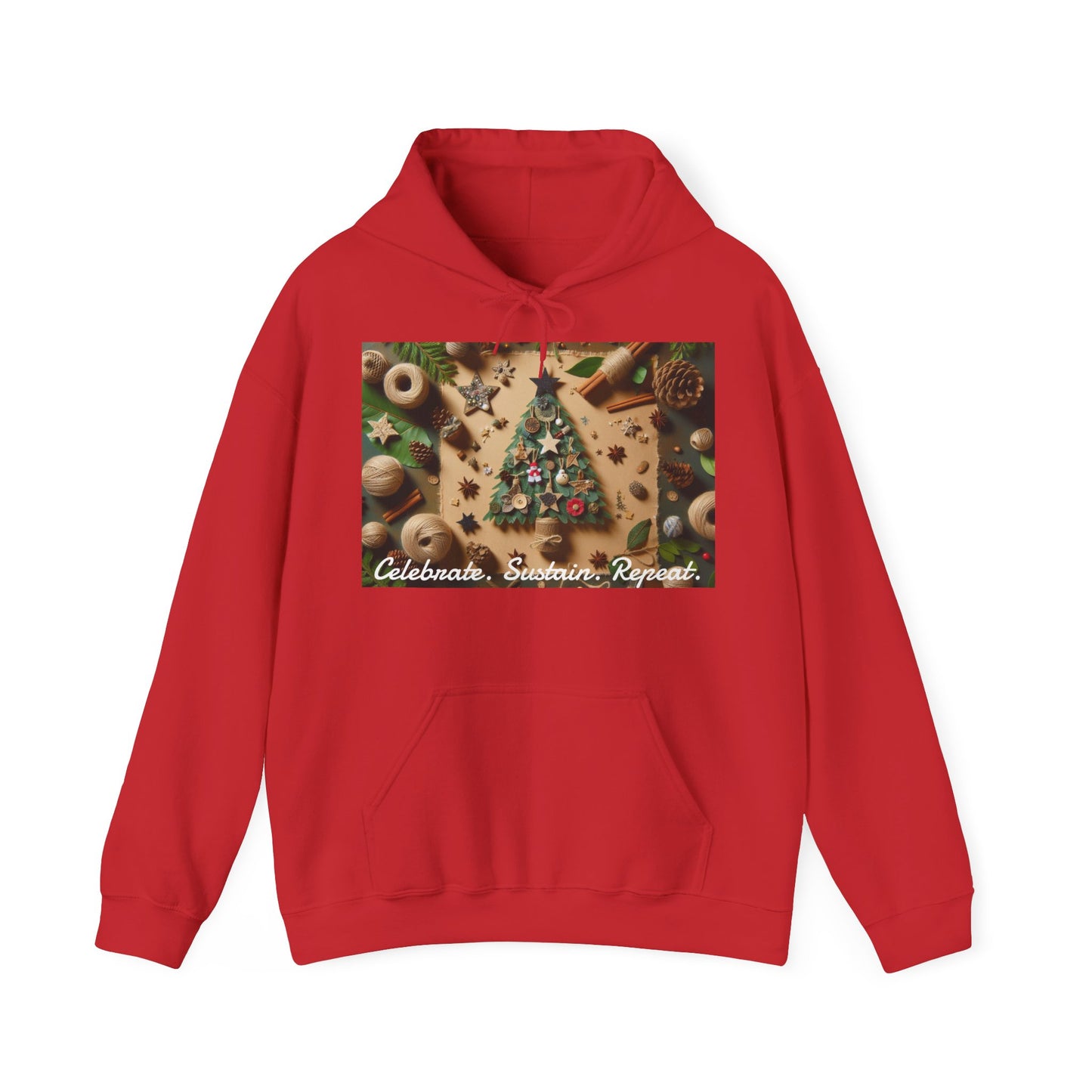 XXXL+ | Men's Hooded Sweatshirt - Celebrate. Sustain. Repeat.