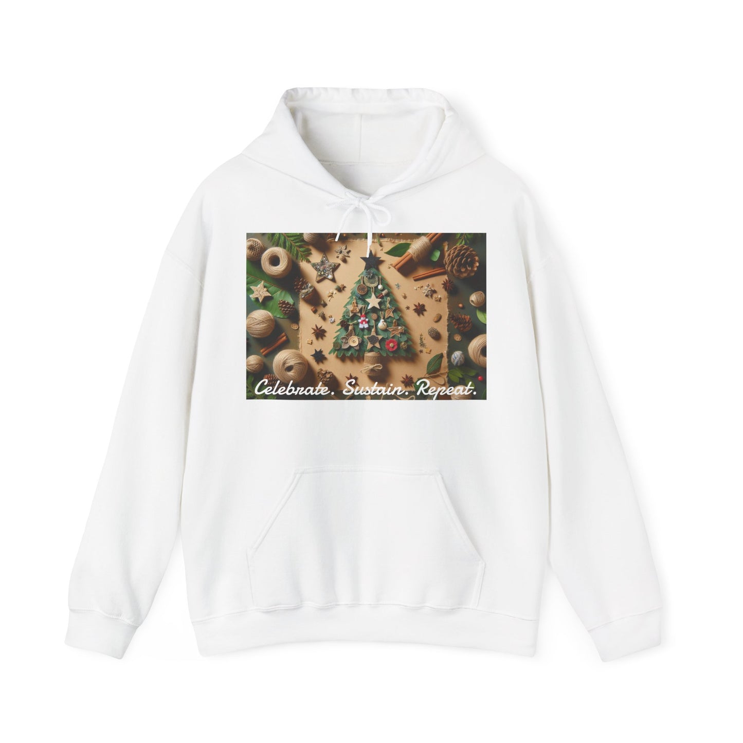 XXXL+ | Men's Hooded Sweatshirt - Celebrate. Sustain. Repeat.