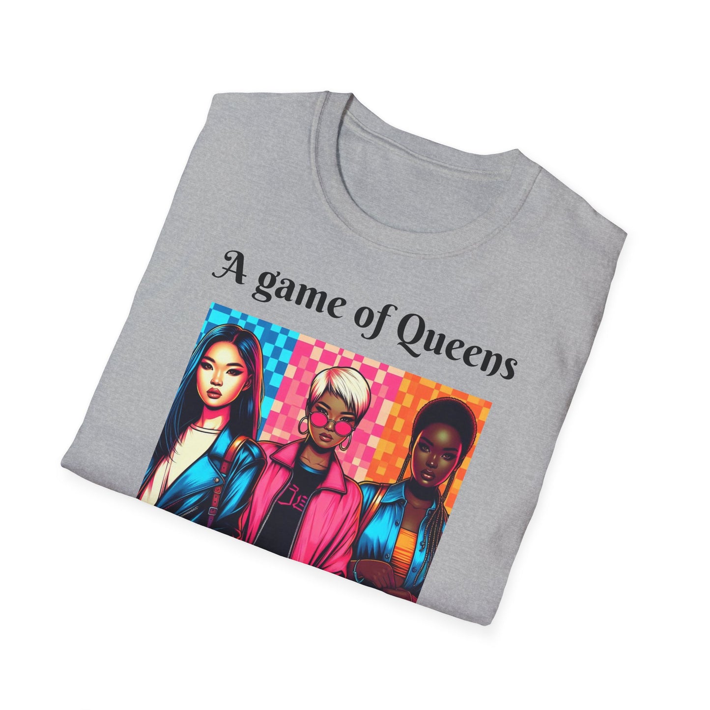 Women's T-Shirt | A Game of Queens. A Game for Queens. | Bold & Stylish | Chess themed | Women's Softstyle T-Shirt