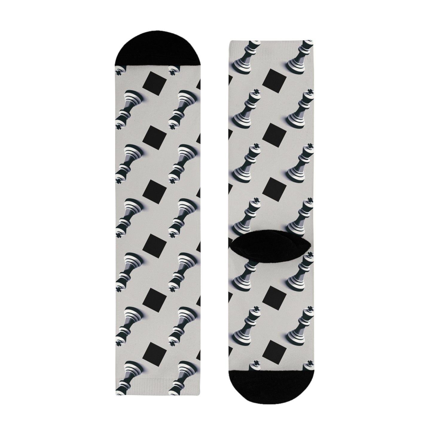 Fun Socks | Chess themed | Cool & Stylish Sublimation Crew Socks (EU)