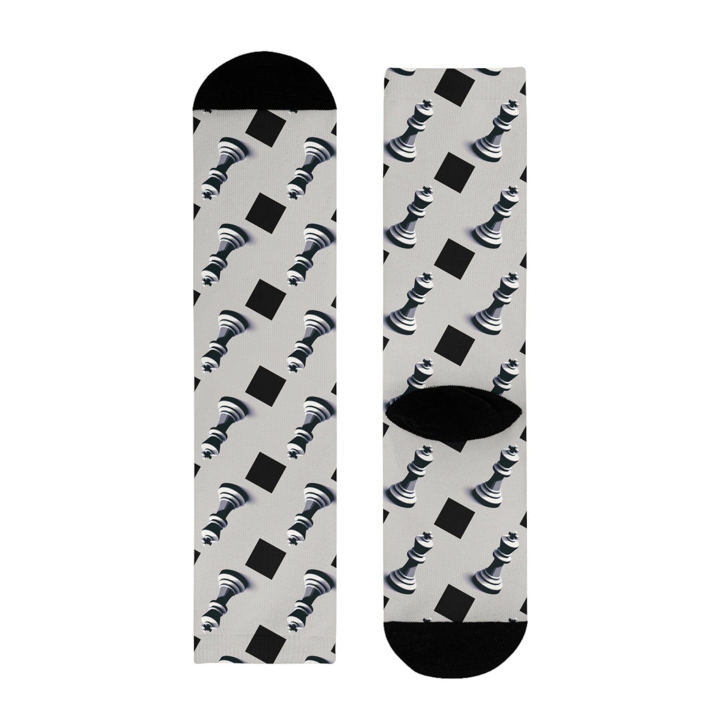 Fun Socks | Chess themed | Cool & Stylish Sublimation Crew Socks (EU)