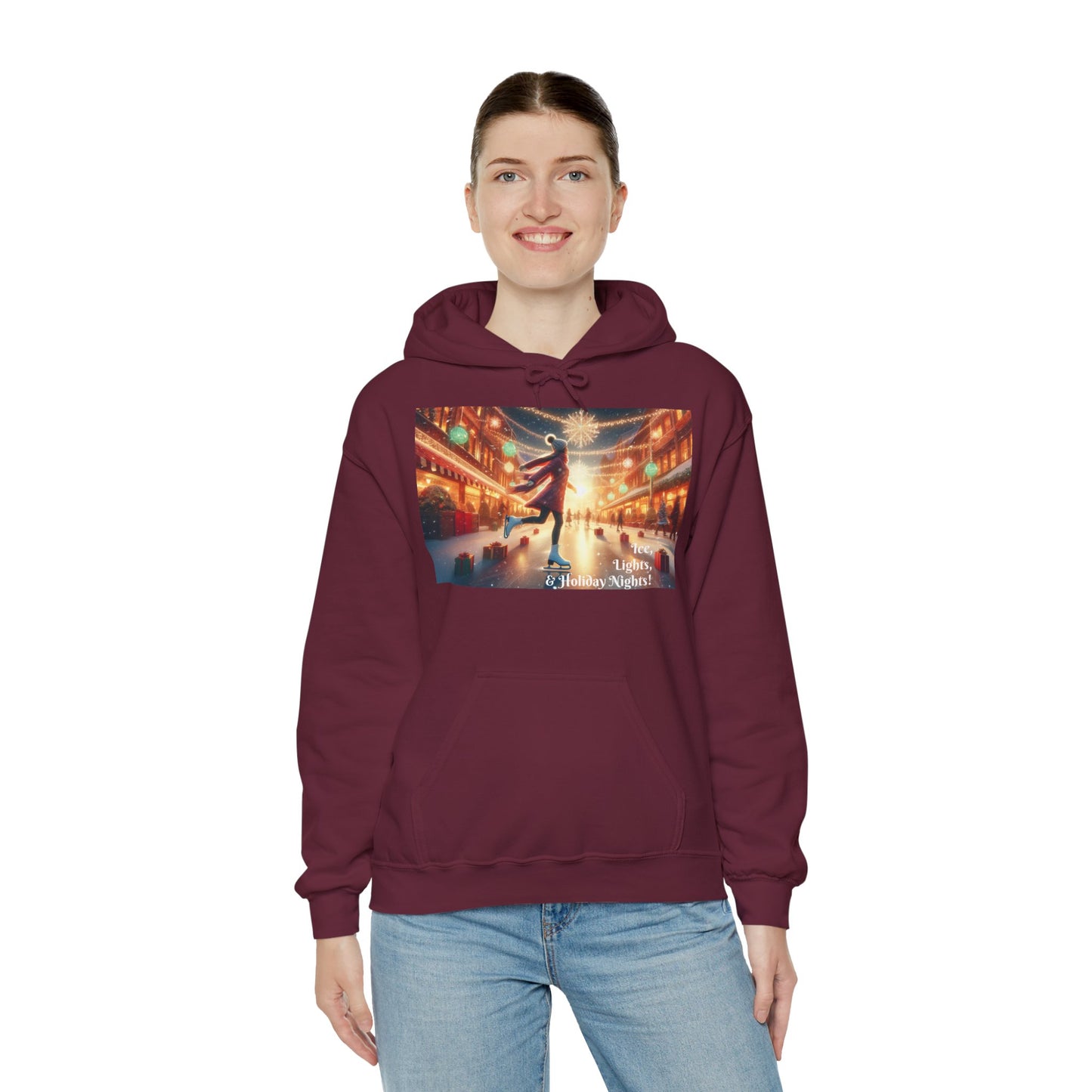 Women's Hooded Sweatshirt - Ice, Lights, & Holiday Nights!