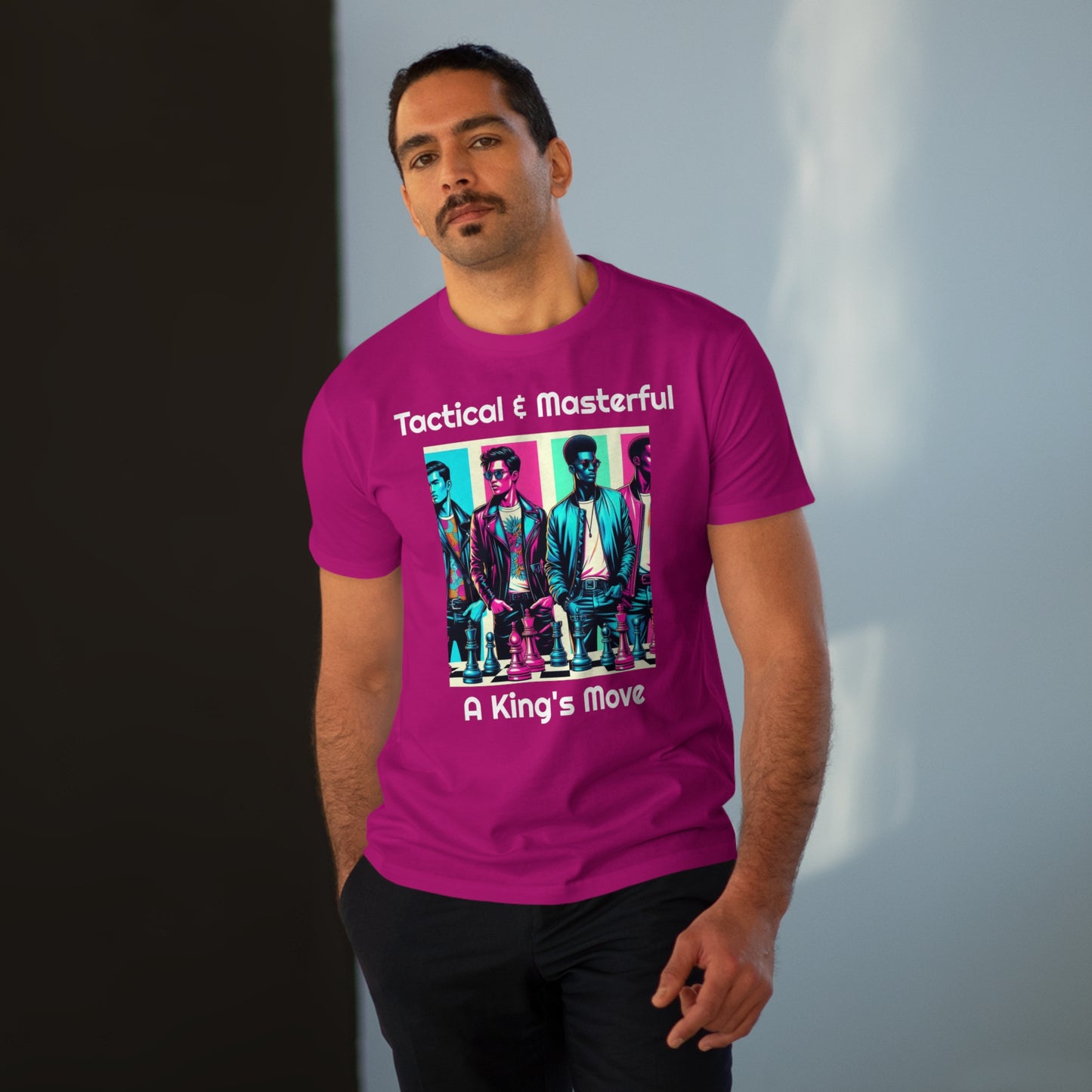Men's T-Shirt | Tactical & Masterful - A King's Move | Bold & Stylish | Chess Themed | Men's Modern-fit Tee