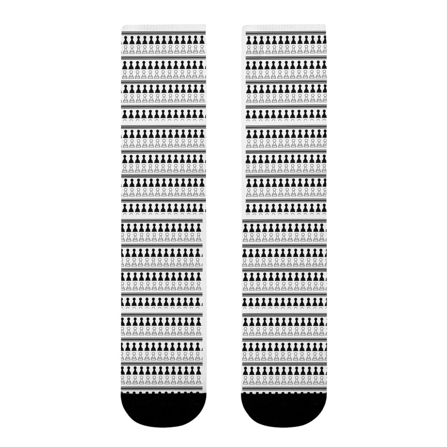 Fun Socks | Chess themed | Pawn Army | Cool & Stylish Sublimation Crew Socks (EU)