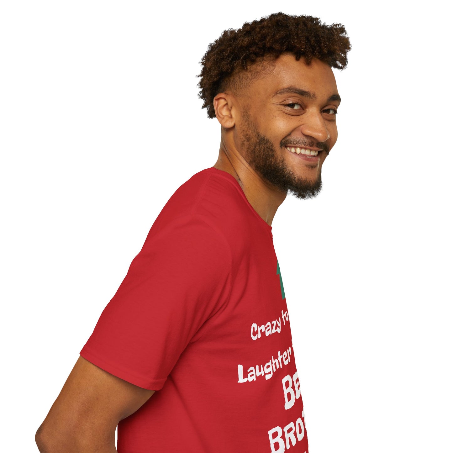 Men's T-Shirt | Crazy to Her Calm, Laughter to Her Tears, BEST BROTHER EVER | Brother & Sister | India Themed | Men's Softstyle T-Shirt